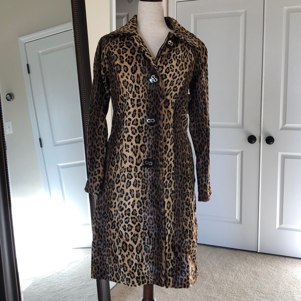 Milly Leopard Print Coat